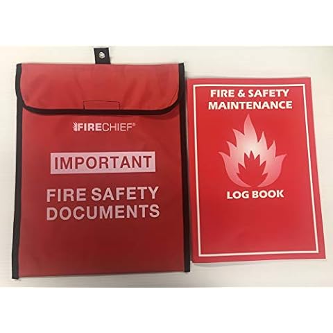 Fsss ltd fire safety document holder with a4 log book fabric compliant landlord retail health & safety Cover