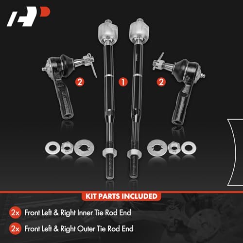 A-Premium Front Inner & Outer Tie Rod End Kit Fix Uneven Tire Wear by A-Premium - Used condition - Image 2