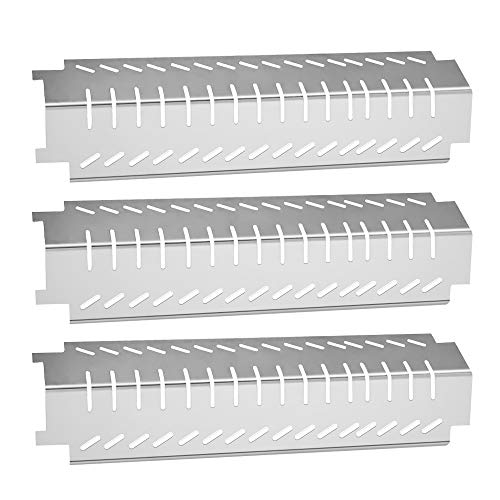 BBQ funland SH4011 (3-Pack) Stainless Steel Heat Plate Shield Tent Diffuser, Burner Cover for Centro, Charbroil, Costco, Thermos, 15 inch x 4 3/16 inch