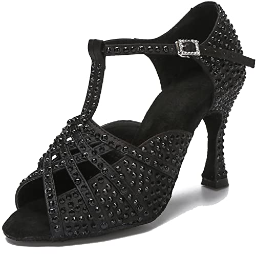 Sandales de danse latine avec bride en T pour un maintien parfait du talon 9cm
