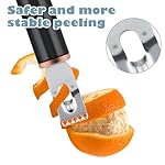 2Pcs Channel Knife, 2 in 1 Lemon Zester Tool, Ultra Sharp Twist Peeler for Cocktail Garnish, Stainless Steel Citrus Peeler for Orange Fruit Rind Peel, Home Kitchen Bar Tools - Image 5