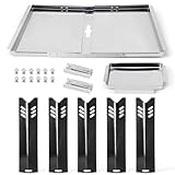 Hipoilk Grill Grease Tray Replacement Parts for Dyna Glo DGF510SBP, DGF510SSP, DGF493BNP, Backyard BY13-101-001-12, BHG BH13-101-099-01, Heat Plates and Adjustable Drip Pan for Dyna-Glo Grill