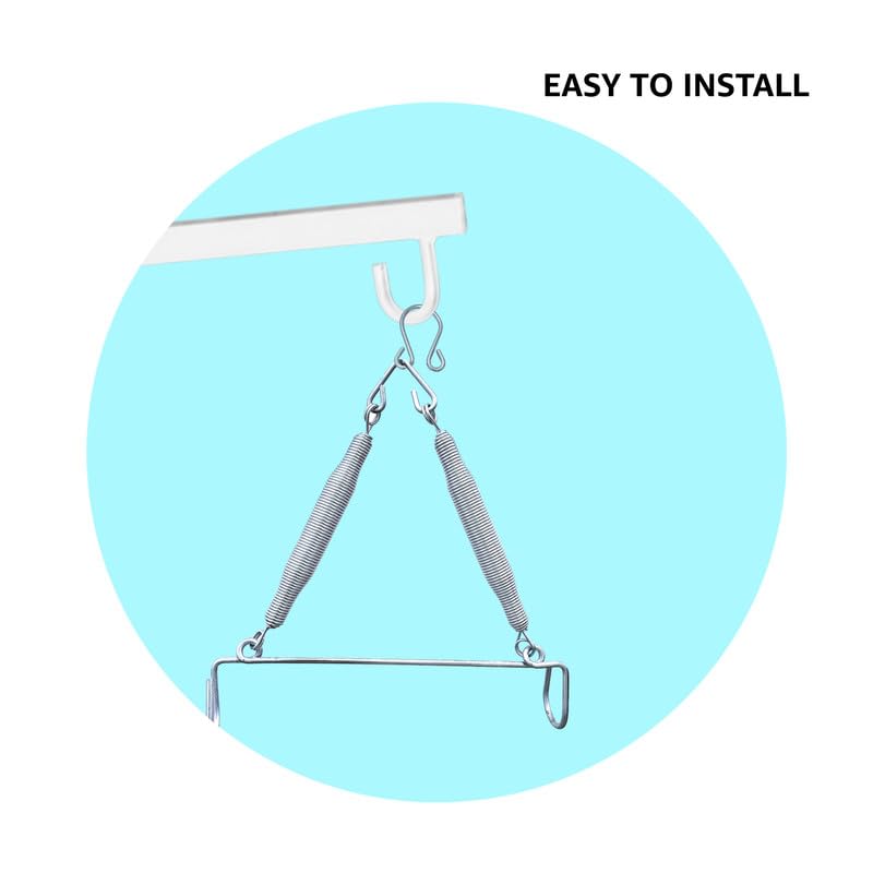 Image of Zivara Baby Cradle Spring | Jhula Spring | Capacity Up to 20 Kg | Stainless Steel | Suitable for Newborns (Infants) up to 4 Years | Silver (White) | Dimensions: 20 x 5 x 8.65 Centimeters