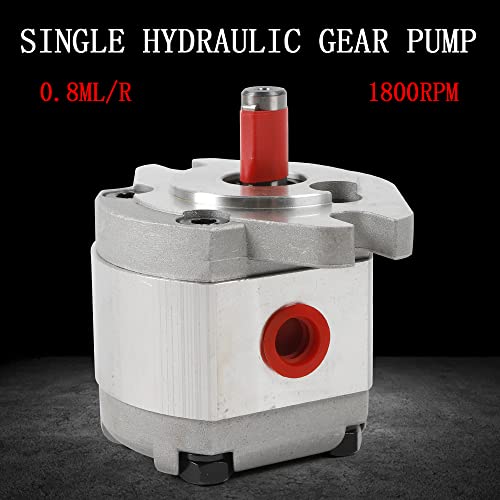 Hydraulic Gear Pump Aluminum Alloy Casing Single Hydraulic Pumps SAE Flat Key Thread PT3/8” 21MPa for Automobile, Hardware, Light Industry Machinery