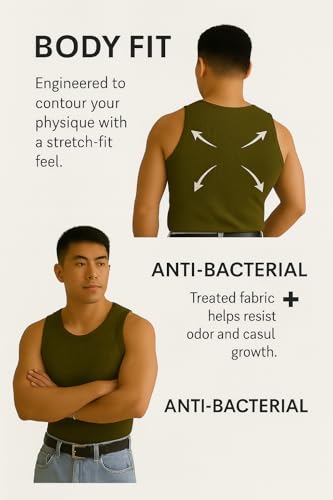 Image of Rockwell Men's Premium Cotton Vest - Sleeveless Gym Undershirt | Breathable, Stretchable & Skin-Friendly Innerwear for Everyday Comfort | Pack of 2 |301