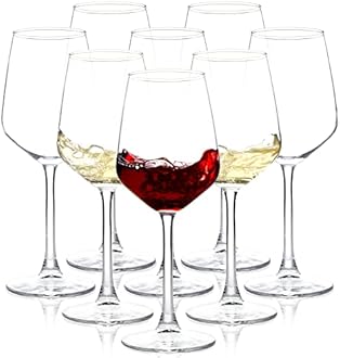 12oz Red/ White Wine Glasses Set of 8
