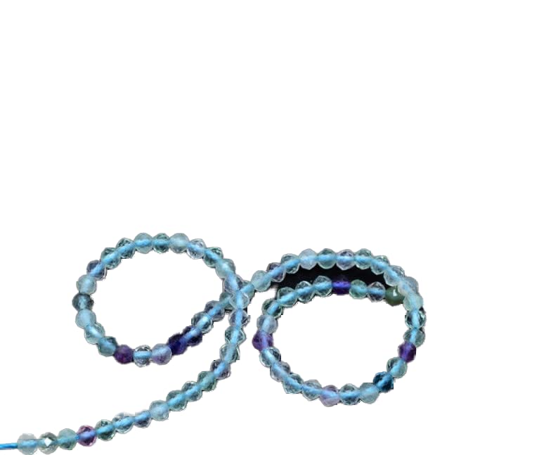Fluorite bleue perles de rechange 13 pouces pour loisirs créatifs et enfilage DIY