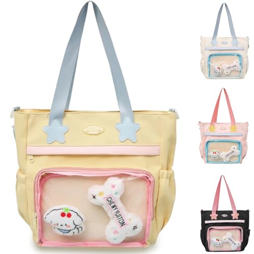 Kawaii Crossbody Bag with Cute Accessories Casual Messenger Hobo Shoulder Bag Travel Daypacks - Main Image
