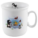 Thun THUN Tasse Maulwurf mit Schupkare, Porzellan, Weiß, 9.3x8.6x0.21 cm