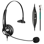 Callez RJ9 Phone Headset with Microphone Noise Cancelling, Office Telephone Headset Compatible with Polycom NEC Avaya BT Converse Paragon Mitel Alcatel ShoreTel Siemens Fanvil InterTel Landline Phones