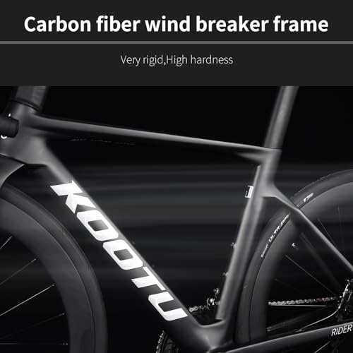 KOOTU Full Carbon Road Bike, T800 Carbon Fiber Frame Lightweight Racing Bicycle with 105 R7000 22 Speed Groupset and Wire-Pull Disc Brake for Adult
