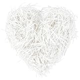Alaoo 100g Raffia Füllmaterial, Füllmaterial Geschenk, Ostergras Weiß, Papier Geschenk Füllung, Geschenks Hamper Shred Geschreddertes für Festival Osterkorb Geschenke Pakete Deko