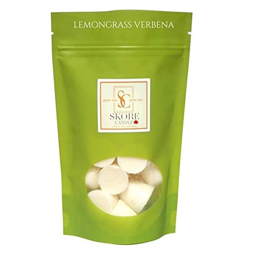Lemongrass Verbena Soy Wax Dots-in Rice Paper Pouches Reducing Plastic Waste-21 Essential Oil/Fragrance Infused Scented Dots -for Home, Spa-Use in Any Melt, Cube or Tart Warmer 7oz