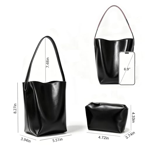 Bolso tipo cubo para mujer, bolso pequeño de mano con acabado brillante en poliuretano, ideal para trabajo, viaje y uso diario miniatura 6