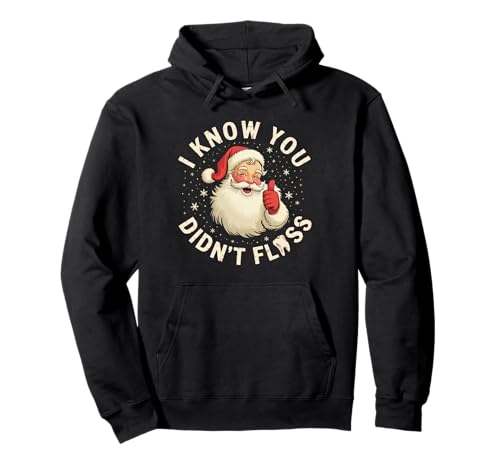 Funny Santa I Know You Didn't Floss ���Ȉ㎕�ȃN���X�}�X �p�[�J�[