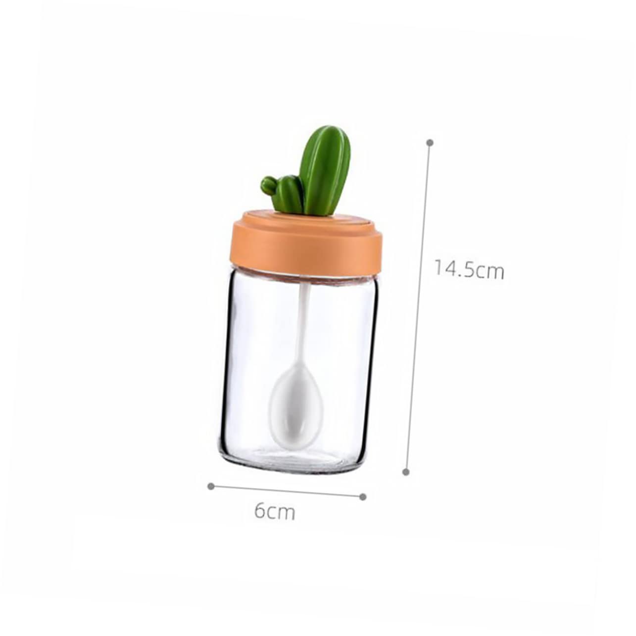 ABOOFAN 1Pc Cactus Shaped Spice Jar Condiment Holder with Lid Versatile Seasoning Storage Box for Kitchen for Salt Pepper