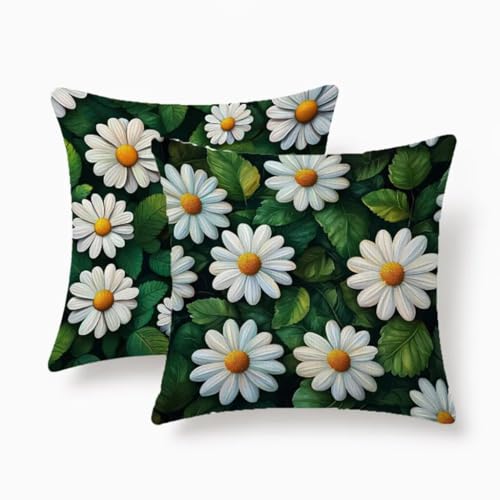 Housses de coussin extérieur imperméable 60x60 lin vert lot de 2 - 2