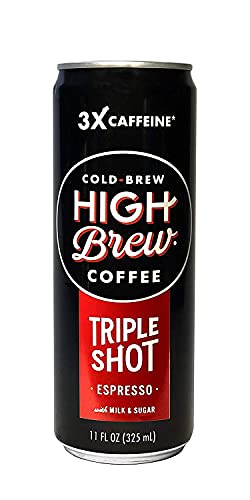 High Brew Coffee, Cold Brew, Espresso Triple Shot, 11 Fl Oz Can (Pack of 12)
