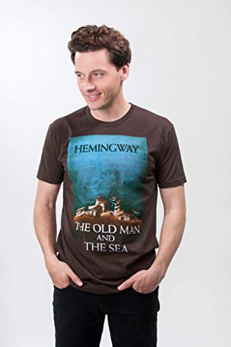 Out of Print Unissex/Masculino Moderno Literário Clássico Tema Camiseta, O Velho e o Mar - Expresso,