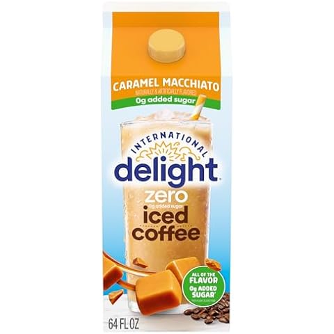 International Delight Iced Coffee, Caramel Macchiato Light, Half Gallon, 64oz Cover