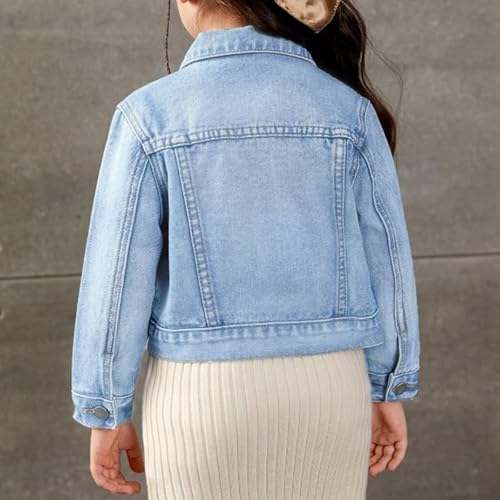 Kids Girls Denim Jackets Ripped Distressed Vintage Casual Jeans Coats Long Sleeve Fall Button Front Jeans Outwear3