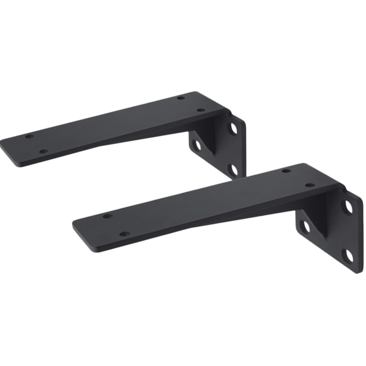 Soportes para Estantes Flotantes Negros de Acero 2 Piezas
