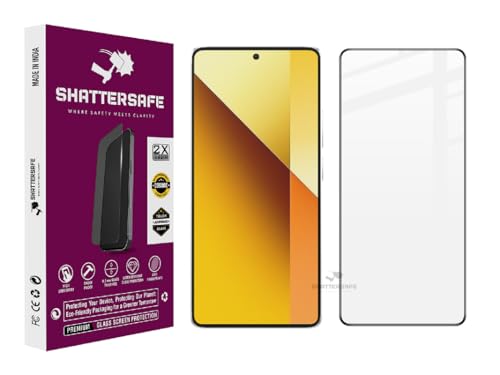 Image of Shattersafe Oleophobic Tempered Glass Screen Protector Compatible For Mi Note 13 5G / Note 13 Pro [Pack of 1]. Edge To Edge Full Screen Protection With Easy Installation Kit & Case Friendly Fit.