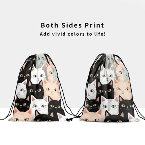 Image of Nerxy Cat Drawstring Gymnastics Grip Bag - Kitten Grip Bag Pet Gymnasts Gym Bag Animal Storage Bag for Personal Equipment