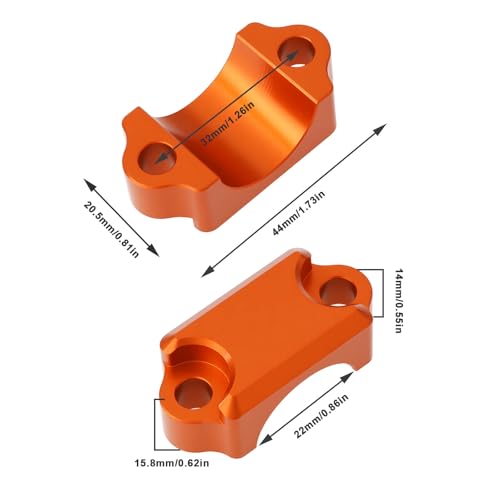 AS Axis Spindleon Motorrad Hauptbremszylinder Klemmabdeckung Orange Kompatibel mit KTM DUKE RC 125 200 390 690 790 990 1290