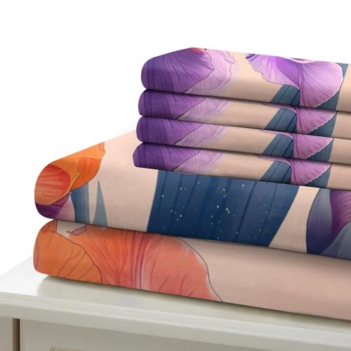 Parure de lit orchidée 3D en microfibre premium douce 200x200