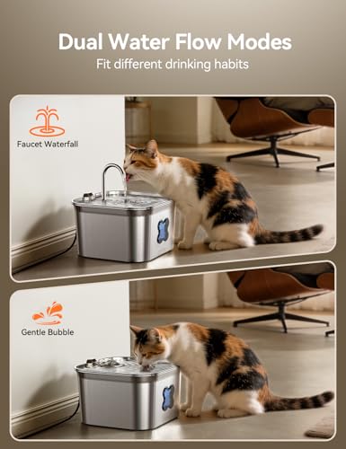 Image of Cat Water Fountain - 95oz /2.8L Faucet-Style Pet Drinking Fountain for Cats
