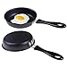 2 Piezas Sartenes para Freír 12cm,Sartén Antiadherente Pequeña,Mini Sartén para Tortillas, para Freír Huevos, Tocino, Lonchas de Jamón, Filetes, Rrollitos de Huevo,12cm (Negro)