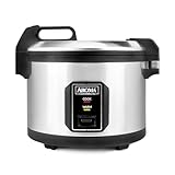 AROMA Commercial Rice Cooker for Restaurant (64 Cups Cooked) and Automatic Commercial Rice Warmer with Bonded Granite® Pot