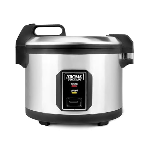 AROMA Commercial Rice Cooker for Restaurant (64 Cups Cooked) and Automatic Commercial Rice Warmer with Bonded Granite® Pot