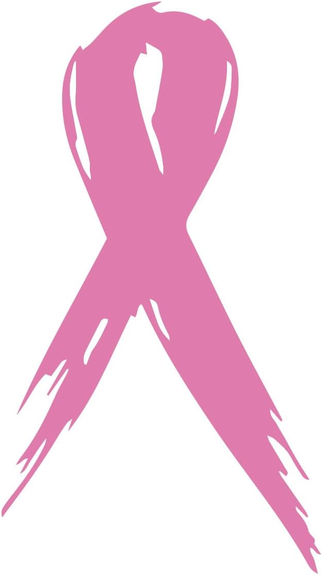 Breast Cancer Awareness Ribbon White Car Window Vinyl Decal Sticker 2.75
