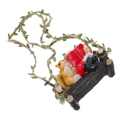 UKCOCO Ornement Suspendu Écureuil Figurine Animale Résine Décoration de Jardin Statue Animal Accessoire pour Cour Joli Ornement pour Jardin