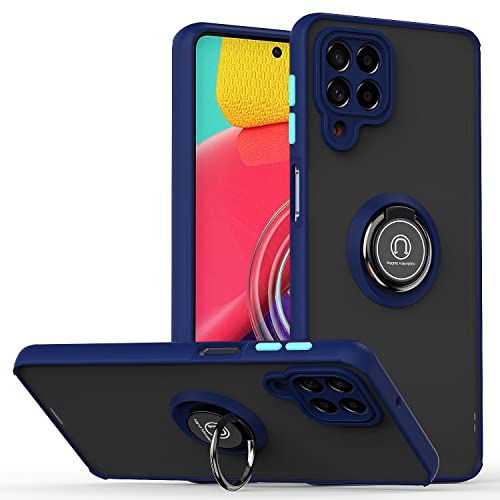 linsuyu Case Compatible with Samsung Galaxy M53, Compatible with Samsung Galaxy M53 Ring-Shaped Bracket Phone Case Blue2