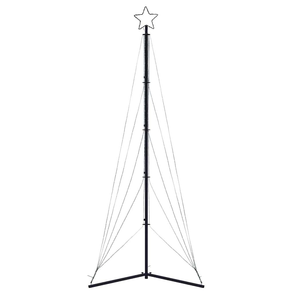 Choinka LED zimna biel, 302 cm, 525 diod LED, 8 efektów świetlnych, IP44, do użytku wewnątrz i na zewnątrz, z gwiazdą