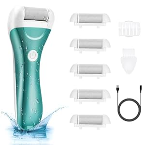 Callus Remover for Feet, Nicebirdie Electric Foot File Callus Removers Rechargeable Waterproof Pedicure Tools Foot Scrubber Shaver Feet Care Tool for Cracked Heels Dead Skin （Green）