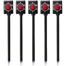 5Pack DC 0/1-10V Knob LED Dimmer, Mini LED Dimmer Knob with Rotary Control Switch Low Voltage Passive Dimmer PWM Dimming for LED Light Interior Lighting Dimmable Spotlight Grow Lamp