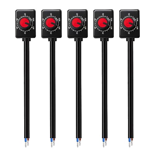 5Pack DC 0/1-10V Knob LED Dimmer, Mini LED Dimmer Knob with Rotary Control Switch Low Voltage Passive Dimmer PWM Dimming for LED Light Interior Lighting Dimmable Spotlight Grow Lamp
