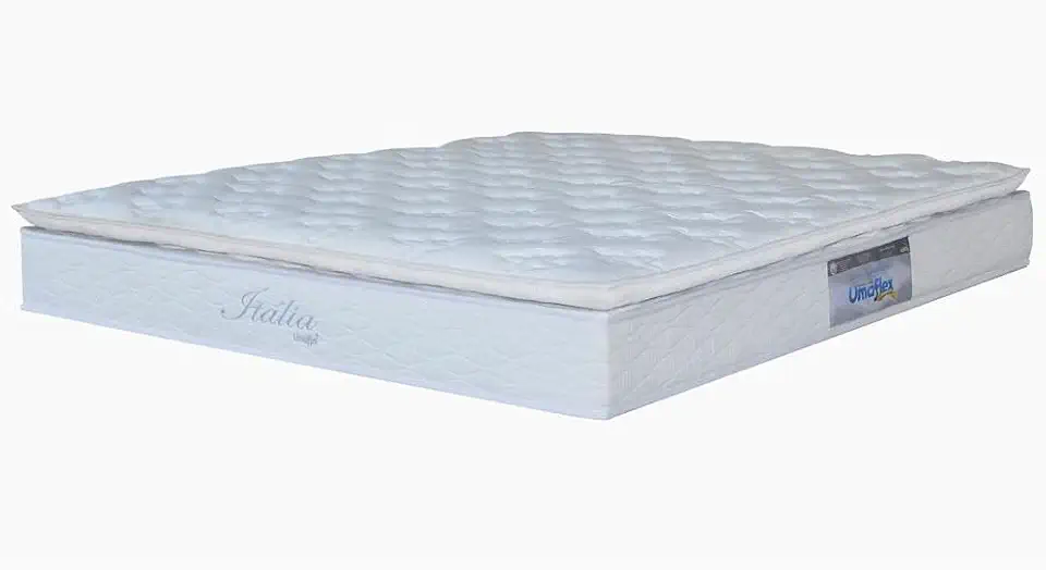 Umaflex Colchão King Size com Molas Ensacadas e Pillow Top, Branco, 26x193x203cm, Tecido Jacquard, Espuma D28, Suporta até 130kg