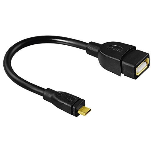 Hama - USB 2.0 Adapter Cable, OTG, micro B plug - A socket, 15 cm, black - Silver (1 Accessories) - Image 4