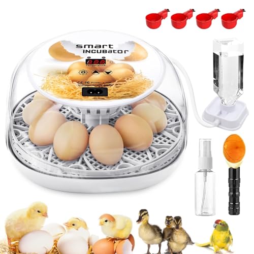 Egg Incubator with Automatic Egg Turning Control, Incubators for Hatching Eggs, Chicken, Ducks, Goose, Pigeon, Quail, Parrot Incubator for Farm, Lab, Science Classroom, Home