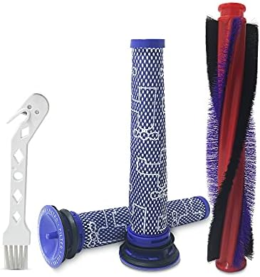 Smilefil 185mm/7.3in Roller Brush Bar and Washable Pre-filter Accessory Kit for V6 DC59 DC62 SV03 SV073 Series Vacuum Cleaner