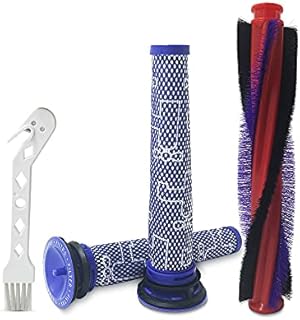Smilefil 185mm/7.3in Roller Brush Bar and Washable Pre-filter Accessory Kit for V6 DC59 DC62 SV03 SV073 Series Vacuum Cleaner