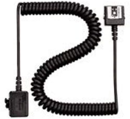 Nikon SC-29 TTL Coiled Remote Cord, showing the cord extended to illustrate its reach.