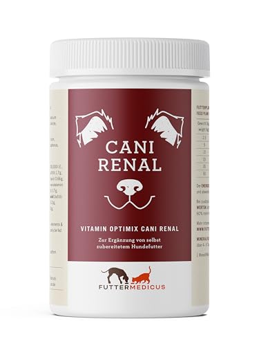 Futtermedicus Vitamin Optimix Renal | 500 g | Ergänzungsfuttermittel für Hunde | Für die Protein- und phosphorarme Koch- und Barf-Diät | Zur Unterstützung der Nierenfunktion