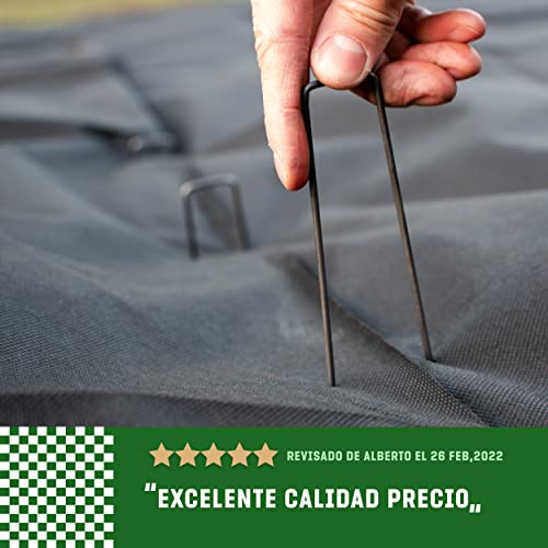 Miniatura 3 de Gardengloss Grapas De Sujeción De Acero Robusto - Anclaje De Tierra Para Malla Antihierbas, Valla Y Red - 150 Mm De Largo, 25 Mm De Ancho, Ø 2.7 Mm 250 Piezas
