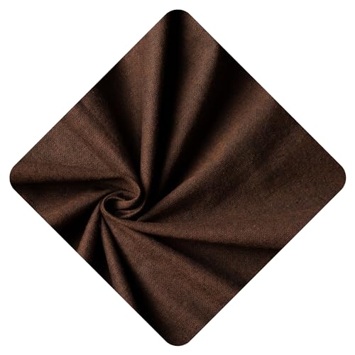Image of Unstitched Cotton Fabric for Men and Women - Self Pattern Khadi Cotton Fabric Material (3.5 Meter, Royal Brown)